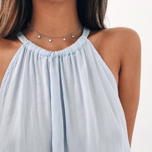 Urban Outfitters Jewelry - Dainty Star Choker Necklace [Silver]